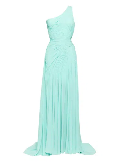 Saiid Kobeisy Embellished-crepe Dress In Blue