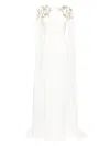 Saiid Kobeisy Embellished-crepe Kaftan Dress In White