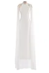 Saiid Kobeisy Embellished Crepe Kaftan In White