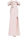 Saiid Kobeisy Embellished Long Dress In Pink