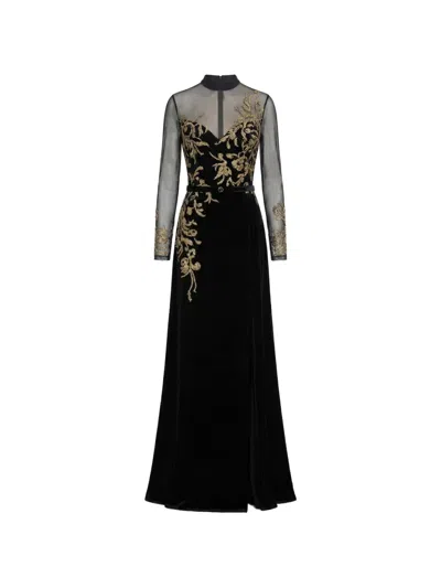 Saiid Kobeisy Embellishment Maxi Dress In Black