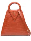 Saiid Kobeisy Embossed-crocodile Structured Tote Bag In Brown