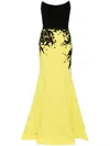 Saiid Kobeisy Embroidered Crepe Gown In Black