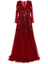 Saiid Kobeisy Embroidered Dress In Red