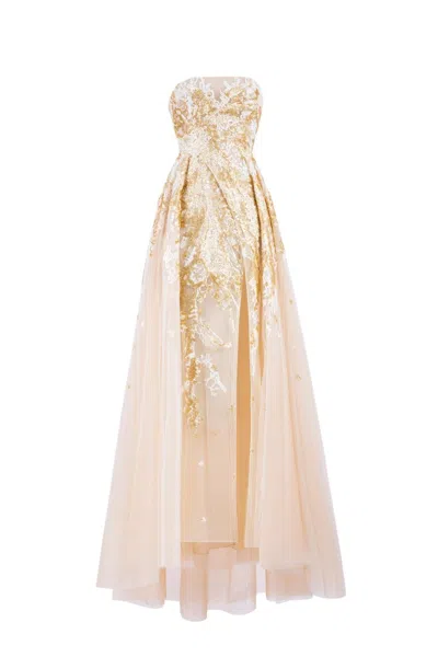 Saiid Kobeisy Embroidered Dress In Neutral