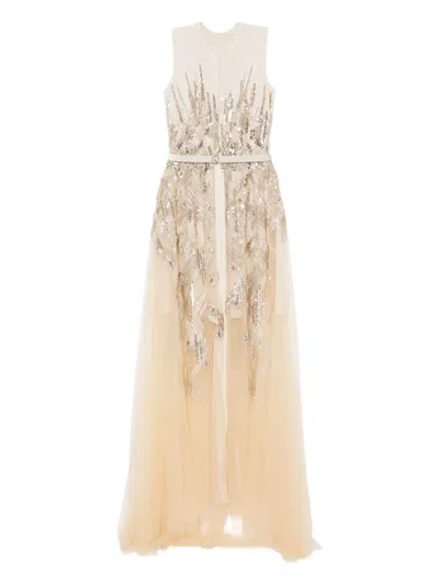 Saiid Kobeisy Embroidered Dress In Neutral