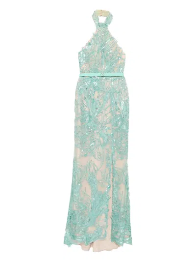 Saiid Kobeisy Besticktes Abendkleid In Green