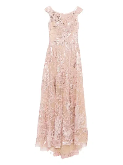 Saiid Kobeisy Embroidered Gown In Pink