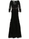 Saiid Kobeisy Embroidered Long Dress In Black