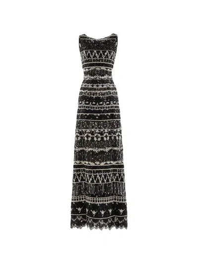 Saiid Kobeisy Embroidered Long Dress In Black