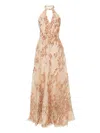 Saiid Kobeisy Embroidered Long Dress In Pink
