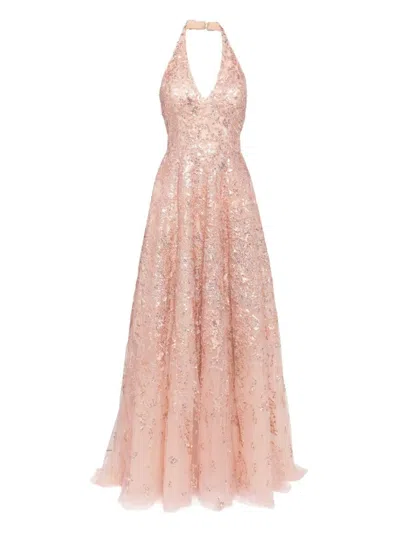 Saiid Kobeisy Embroidered Long Dress In Multi