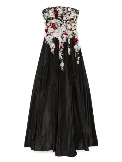 Saiid Kobeisy Embroidered Maxi Dress In Black