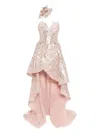 Saiid Kobeisy Embroidered Maxi Dress In Pink