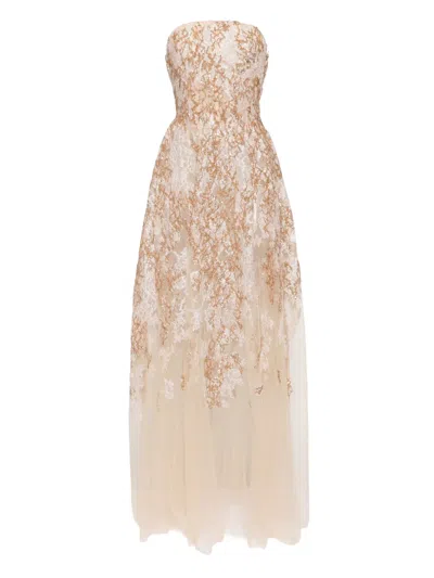 Saiid Kobeisy Embroidered Maxi Dress In Multi