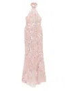 Saiid Kobeisy Embroidered Maxi Dress In Pink