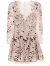 Saiid Kobeisy Embroidered Short Dress In Pink