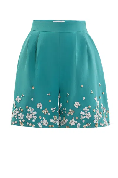 Saiid Kobeisy Embroidered Short In Green