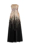 Saiid Kobeisy Embroidered-strapless Gown In Black