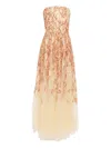 Saiid Kobeisy Embroidered Strapless Dress In Multi
