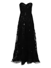 Saiid Kobeisy Embroidered Strapless Dress In Black
