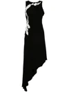 Saiid Kobeisy Embroidery Crepe Gown In Black