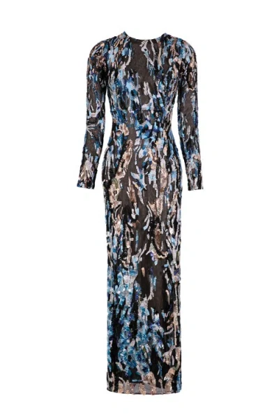 Saiid Kobeisy Fitted Beaded Tulle Dress In Black