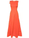 Saiid Kobeisy Neoprene Dress With Matching Embroidery In Orange