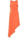 Saiid Kobeisy Floral-embroidered Dress In Orange