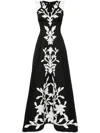 Saiid Kobeisy Neoprene Dress With Matching Embroidery In Black