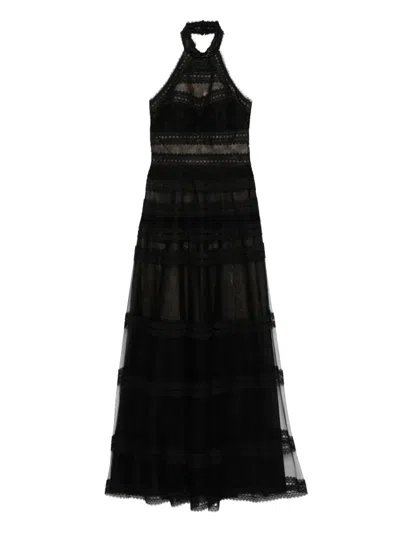 Saiid Kobeisy Kleid Aus Blumenspitze In Black
