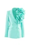 Saiid Kobeisy Floral Tailored Jacket In Green