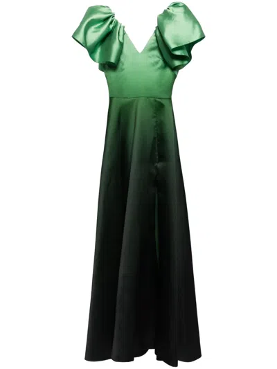 Saiid Kobeisy Taft-kleid Mit Farbverlauf In Grün