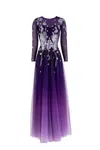 Saiid Kobeisy Gradient Printed Dress With Beading