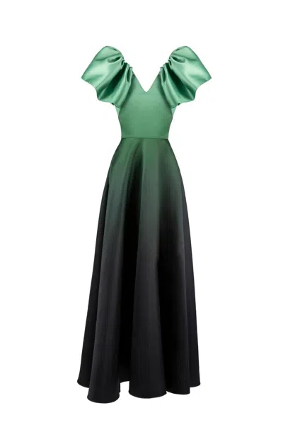 Saiid Kobeisy Gradient Printed Dress With Slit
