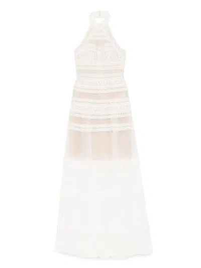 Saiid Kobeisy Maxikleid Mit Stehkragen In White