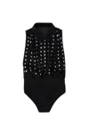 Saiid Kobeisy Beaded Sleeveless Bodysuit