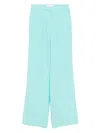 Saiid Kobeisy Jet Black Tailored Pants With Wide-leg Silhouette In Blue