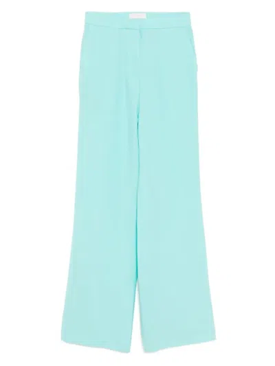 SAIID KOBEISY JET BLACK TAILORED PANTS WITH WIDE-LEG SILHOUETTE