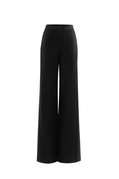 Saiid Kobeisy Jet Black Wide-leg Tailored Pants