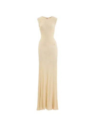 Saiid Kobeisy Knit Floral Maxi Dress In Yellow