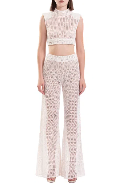 Saiid Kobeisy Knitted Top With Matching Pants In Pink