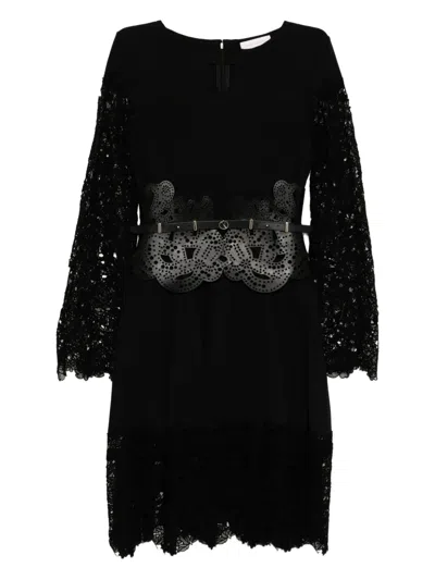 Saiid Kobeisy Lace-detail Dress In Black