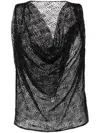 Saiid Kobeisy Lace Draped Top In Black