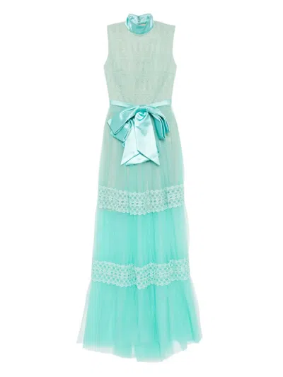 Saiid Kobeisy Lace Dress In Blue