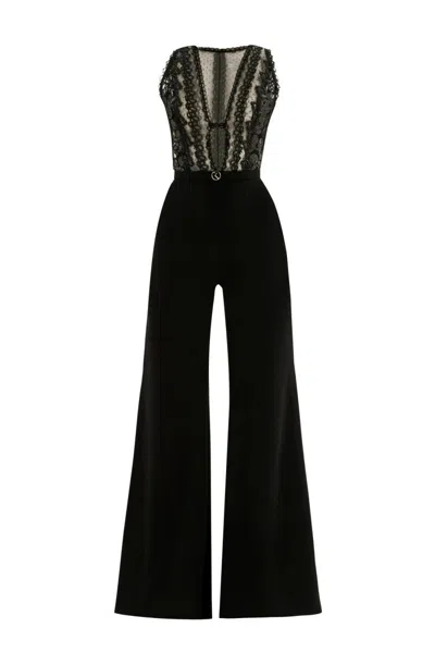 Saiid Kobeisy Lace Jumpsuit In Black