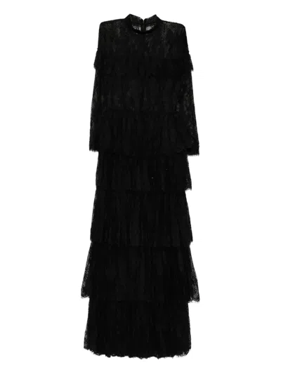Saiid Kobeisy Lace Long Dress In Black