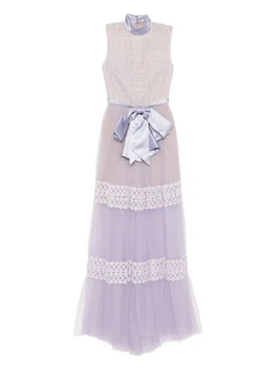Saiid Kobeisy Kleid Mit Spitze In Purple