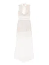 Saiid Kobeisy Lace Maxi Dress In Neutral
