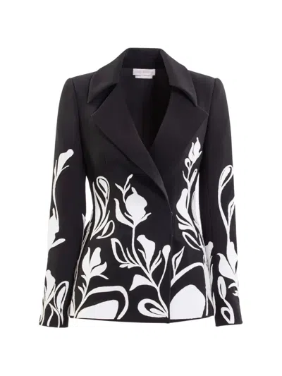 Saiid Kobeisy Laser Cut Tailored Suit In Black